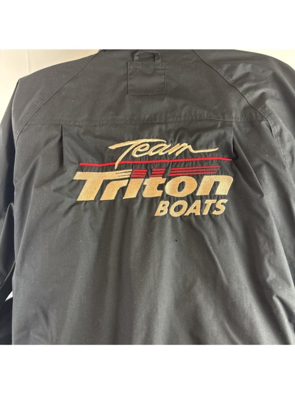 Triton Boats Fishing Team Jacket Embroidered Lined Black Size Large EUC - Picture 4 of 9
